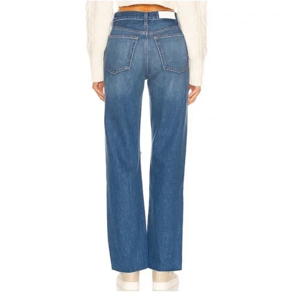 Re/done 90's High Rise Loose Destroyed Broken Blue Jeans Size 29 NWT